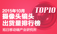 2015年10月攝像頭鏡頭出貨量排行榜