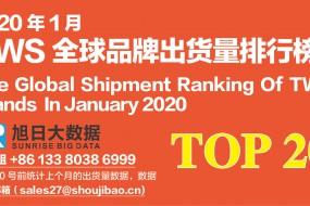 2020年1月TWS全球品牌TOP20出貨量排行榜